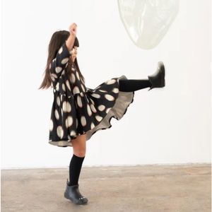 Omami Mini drop waist long sleeve terry dress size 8